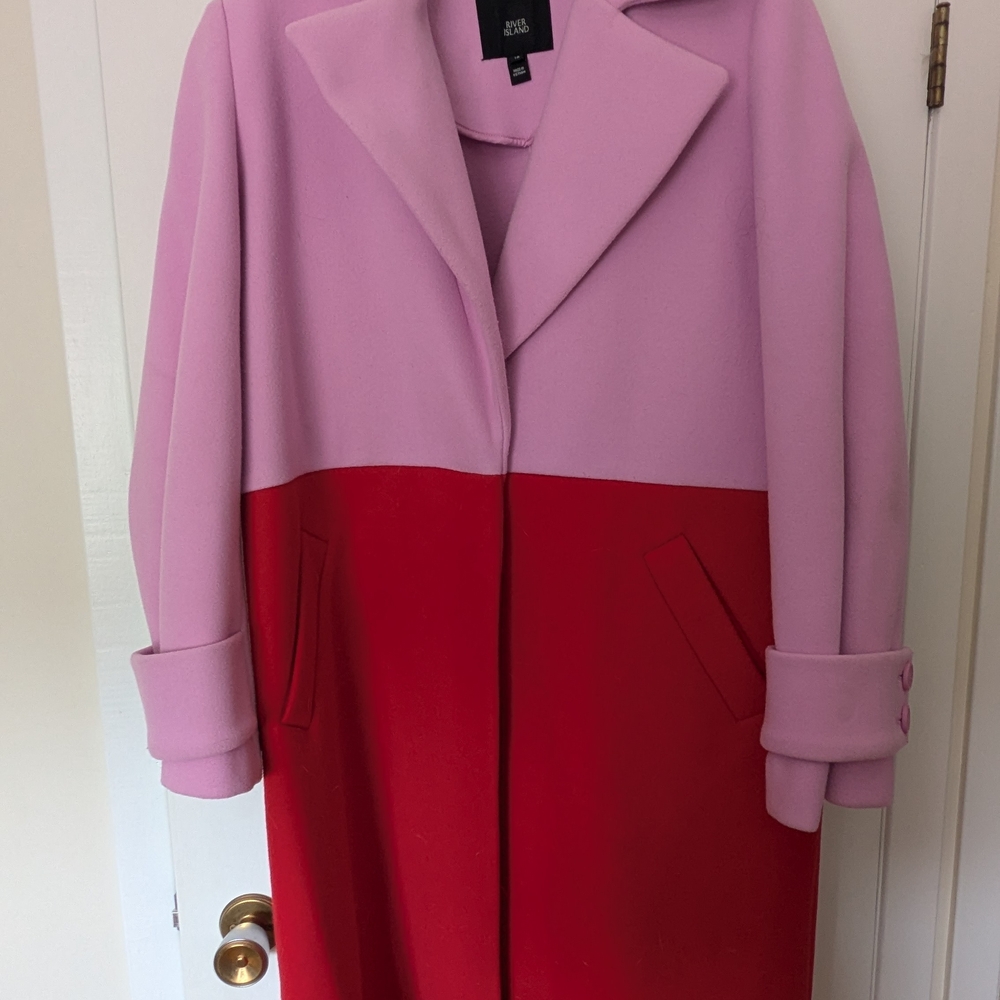 River Island Coat - Pink & Red 🌹🌸
